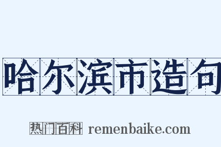 哈尔滨市造句是什么意思的图片